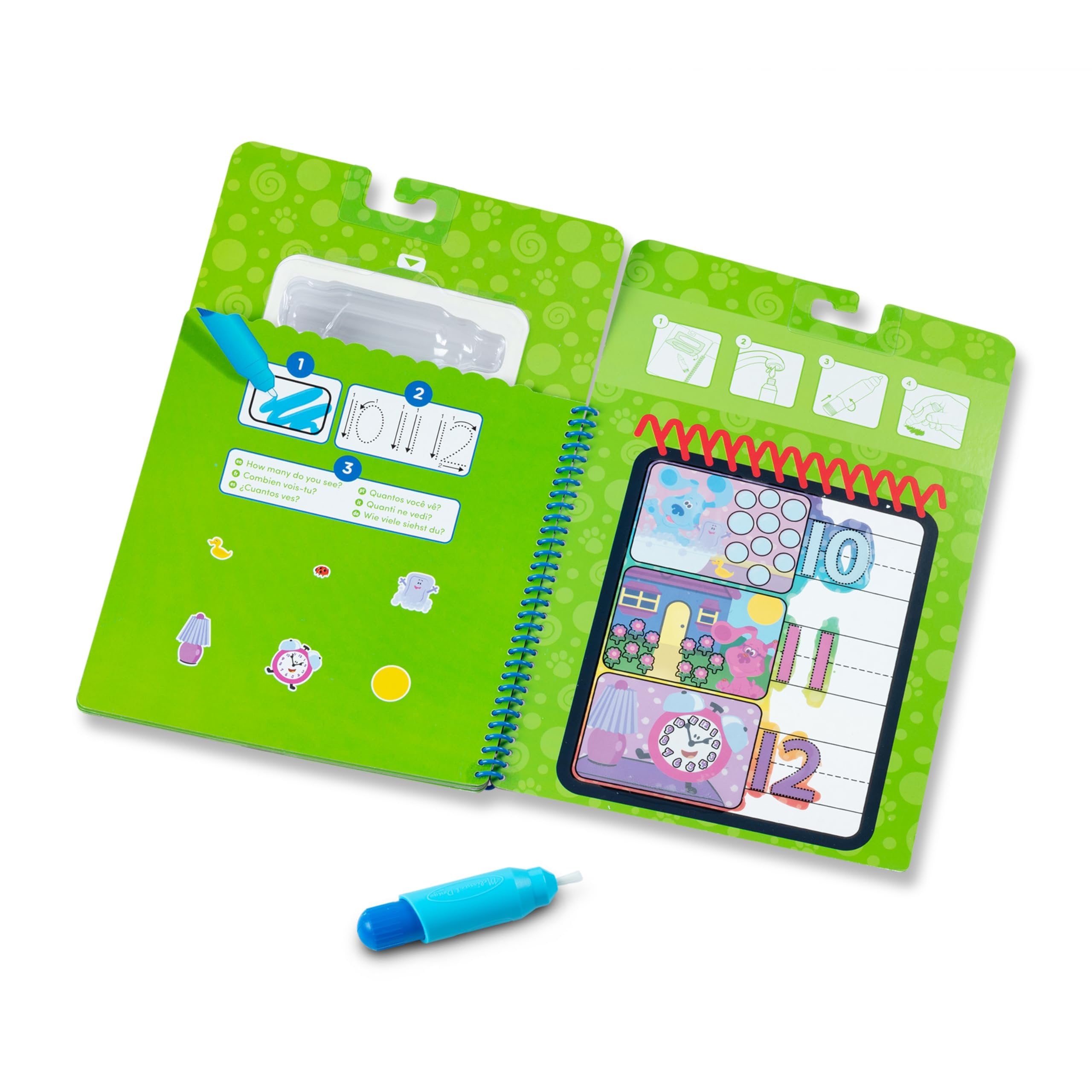Melissa & Doug Blues Clues & You! Water Wow!! Counting Water Reveal Travel Book | Activity Pad | 3+ | Gift for Boy or Girl