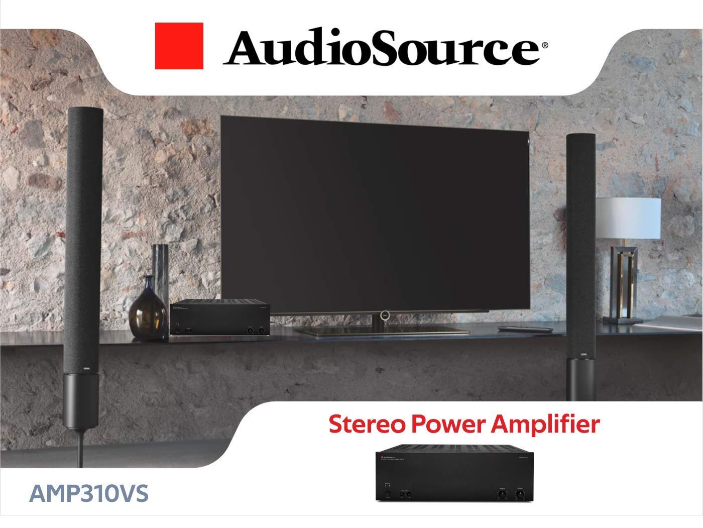 AudioSource Analog Amplifier, Stereo More Power A Amplifier AMP310VS for Home Sound Systems
