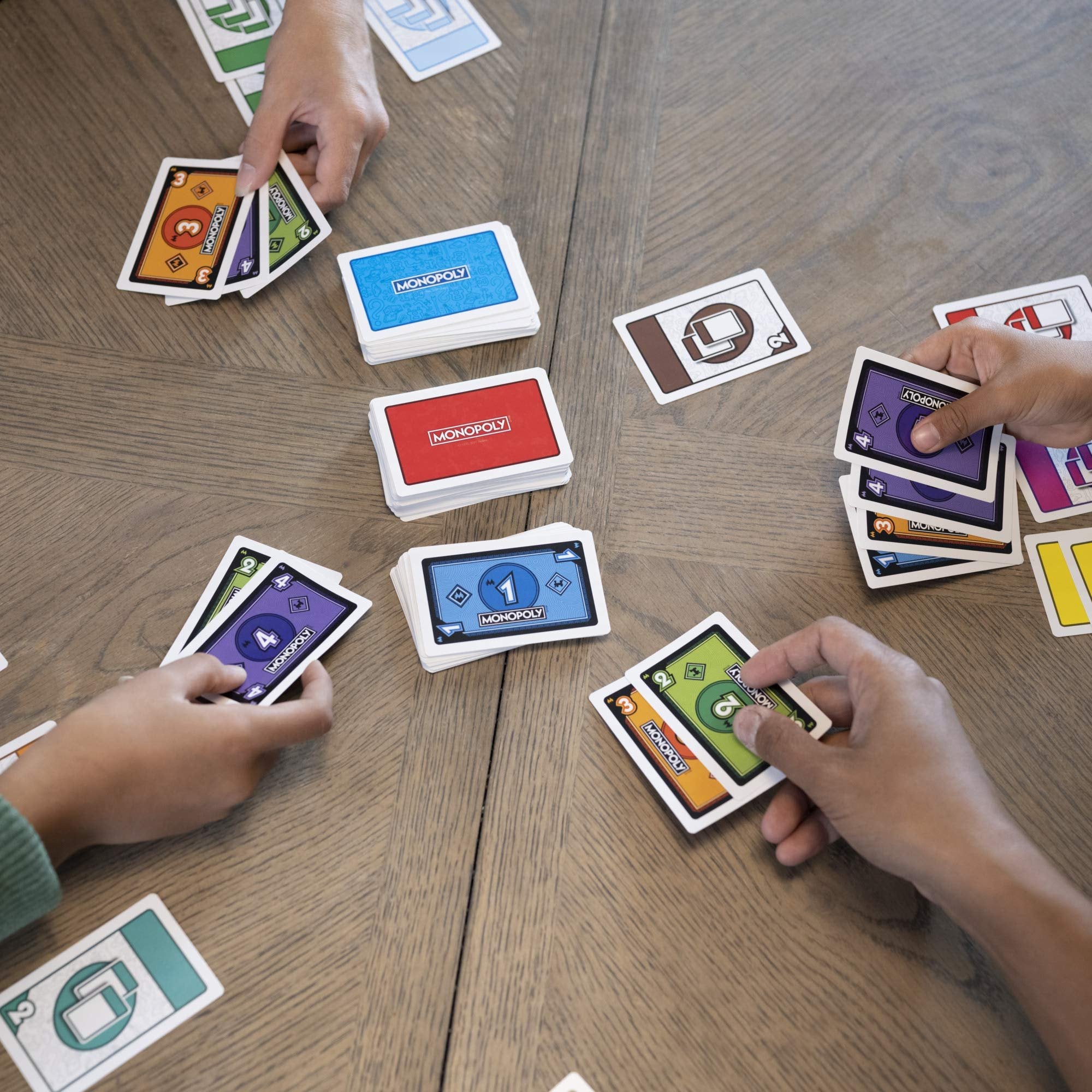 Monopoly Hasbro Gaming Bid Game,Quick-Playing Card Game for 4 Players,Game for Families and Kids Ages 7 and Up