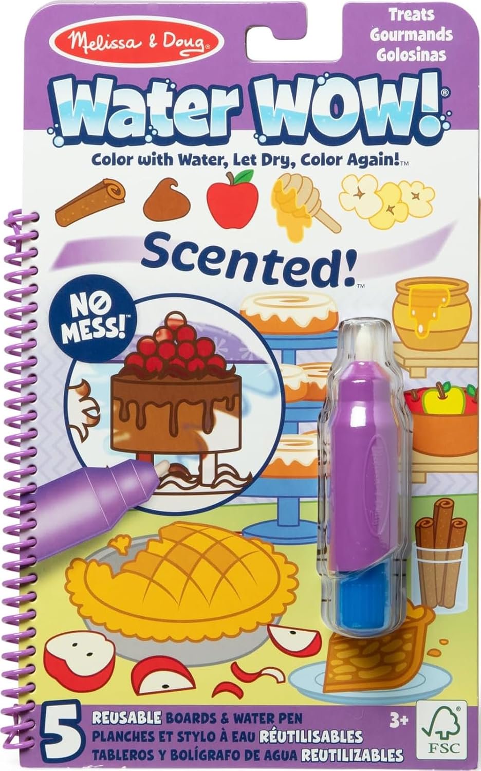 Melissa & Doug Scented Water Wow! Treats, Mess-Free Coloring Activity Pad