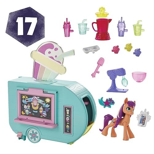 My Little Pony Playset Sunny Starscout Smoothie Truck Set, Hoof to Heart Pony Doll, Toys for Girls and Boys 5 Years Old+