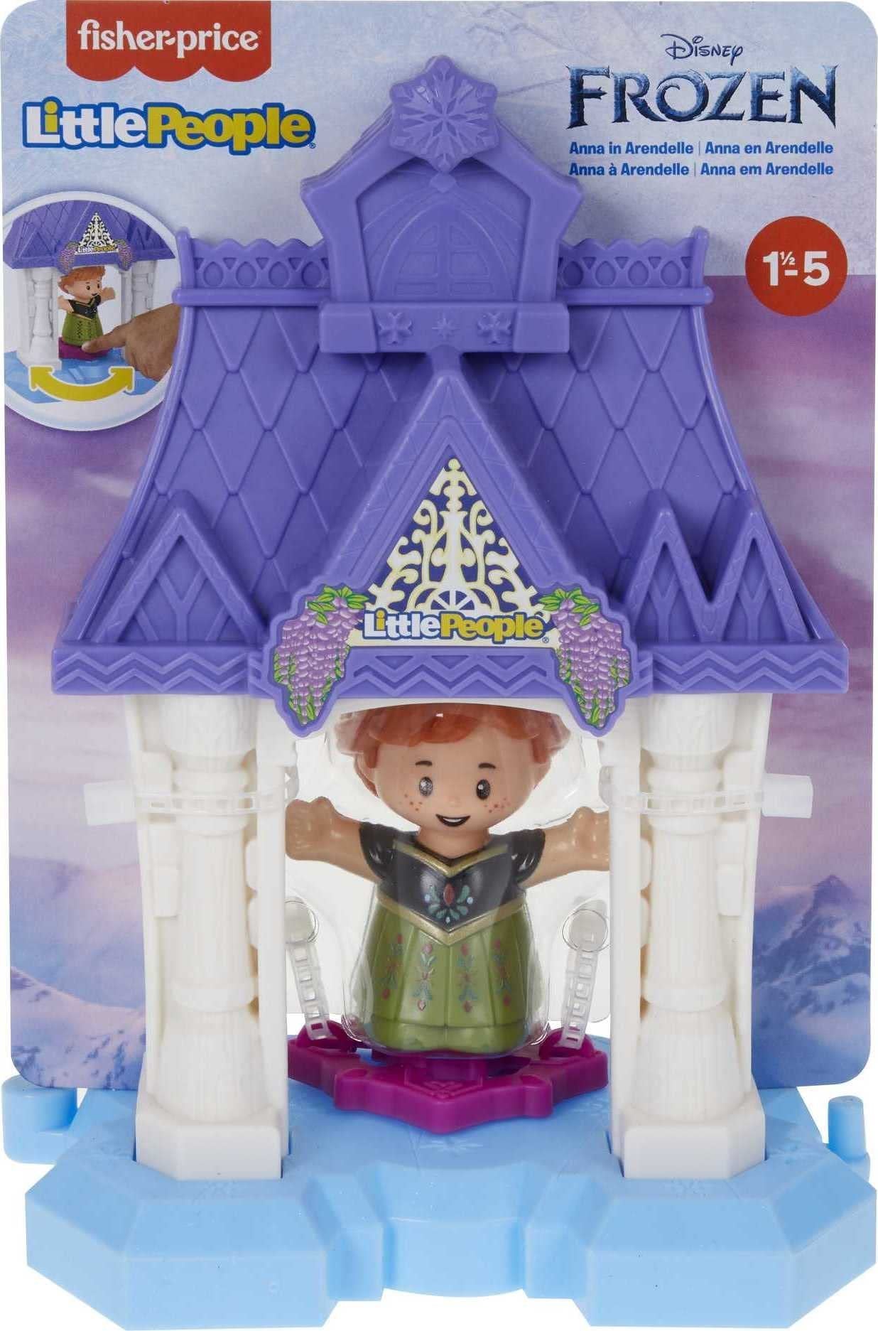 Fisher-Price Little People Toddler Toy Disney Frozen Anna in Arendelle Playset with Figure for Preschool Pretend Play Kids Ages 18+ Months