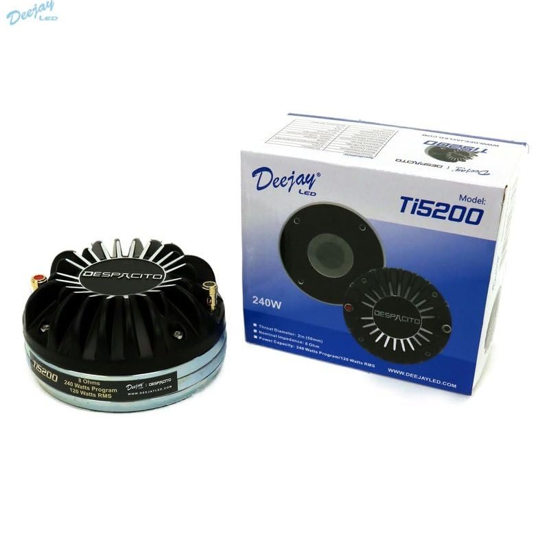 DEEJAY LED TI5200 DJL Despacito 2-inch Titanium Neo Driver Small Speaker 8 Ohm 120 Watts RMS 240 Watts Program