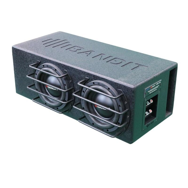 DEEJAY LED BANDIT2X6.5 Despacito Dual Two 6.5-inch Subwoofers in A Box Cabinet 800 Wrms 1600 Watts Peak with Grill Guard and Two Voice Coils 2 ohms Each