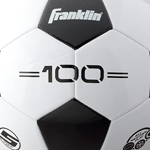 Franklin Sports Soccer Balls - Size 5 F-100 Soccer Balls - Adult Soccer Ball , White/Black
