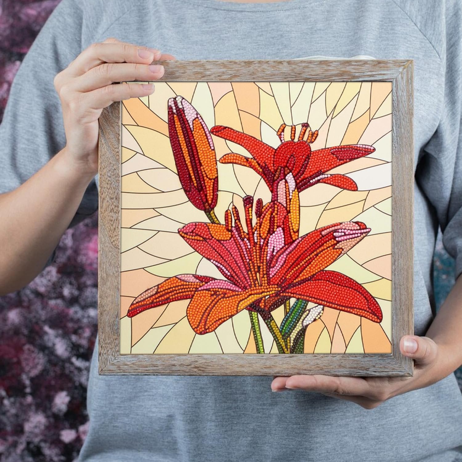 Leisure Arts Lily Diamond Art KIT 12"