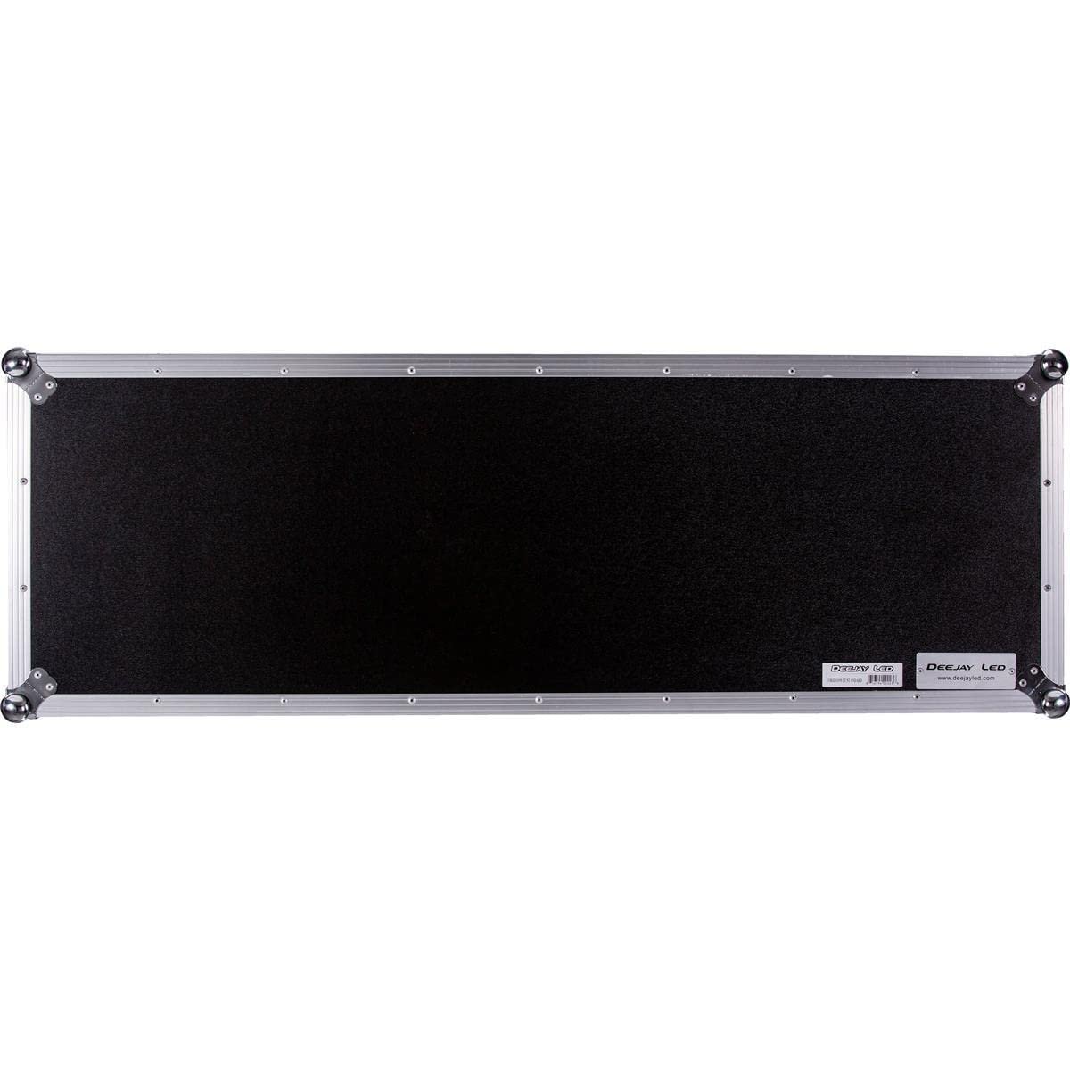 Deejay LED Fly Drive DJ Coffin Case for Two Turntables Plus One 10" Mixer with Laptop Shelf & Low Profile Wheels