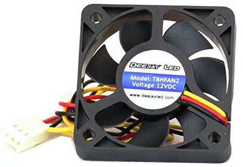Top Quality Two-in Car Amplifier Or Computer Cooling Fan Ball Bearing 12 Volt-dc Holes To Center At 115 mm Diagonal Frame Edge At 163 Mm DEEJAY LED TBHFAN2