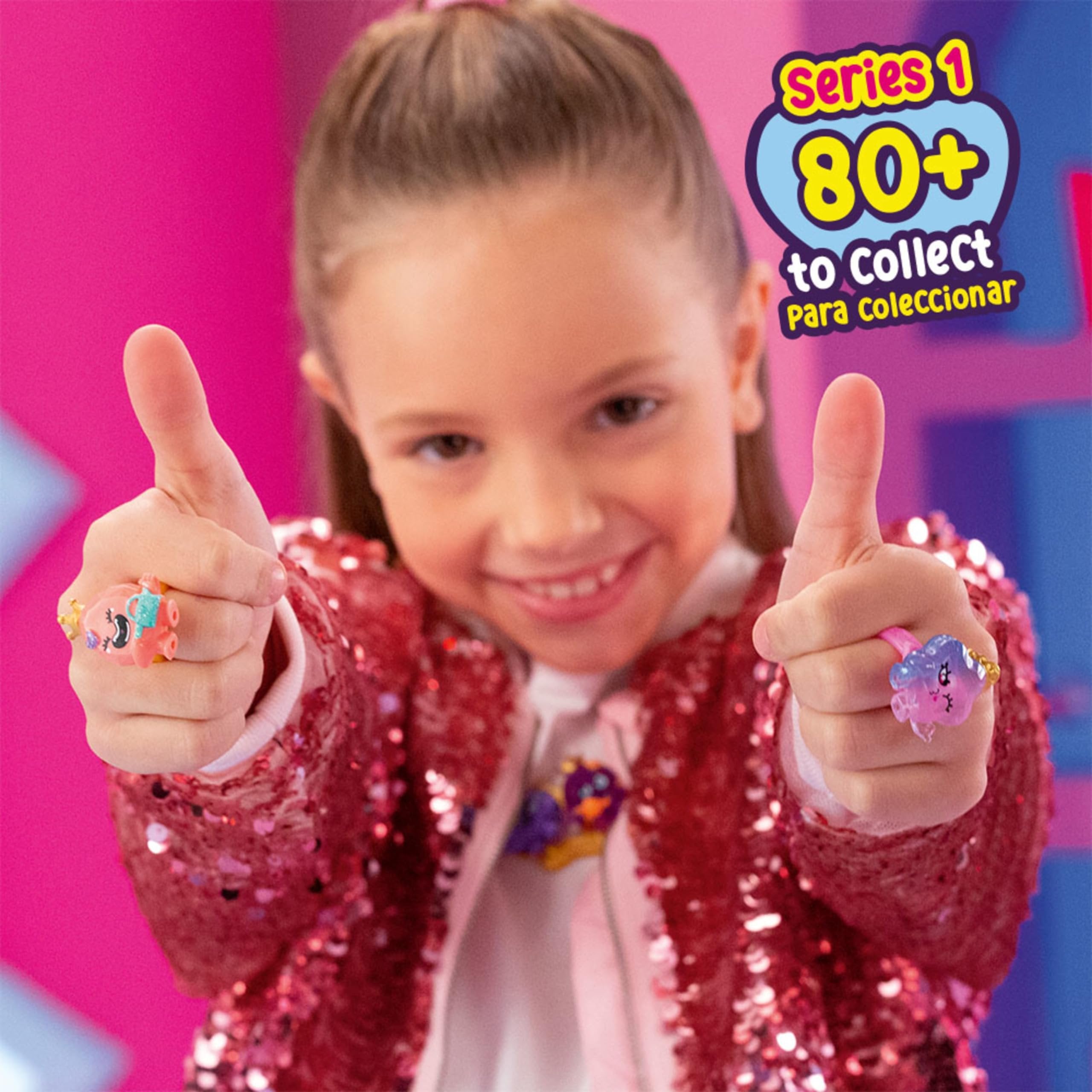 Pinky Promise Gemmy Friends Pretend Play Pack with 12 Surprise Characters — Create Your Own Princess Jewelry Toy — 80 Different Gems to Collect and Wear — Gift for Kids and Girls Ages 4, 5, 6, or 7