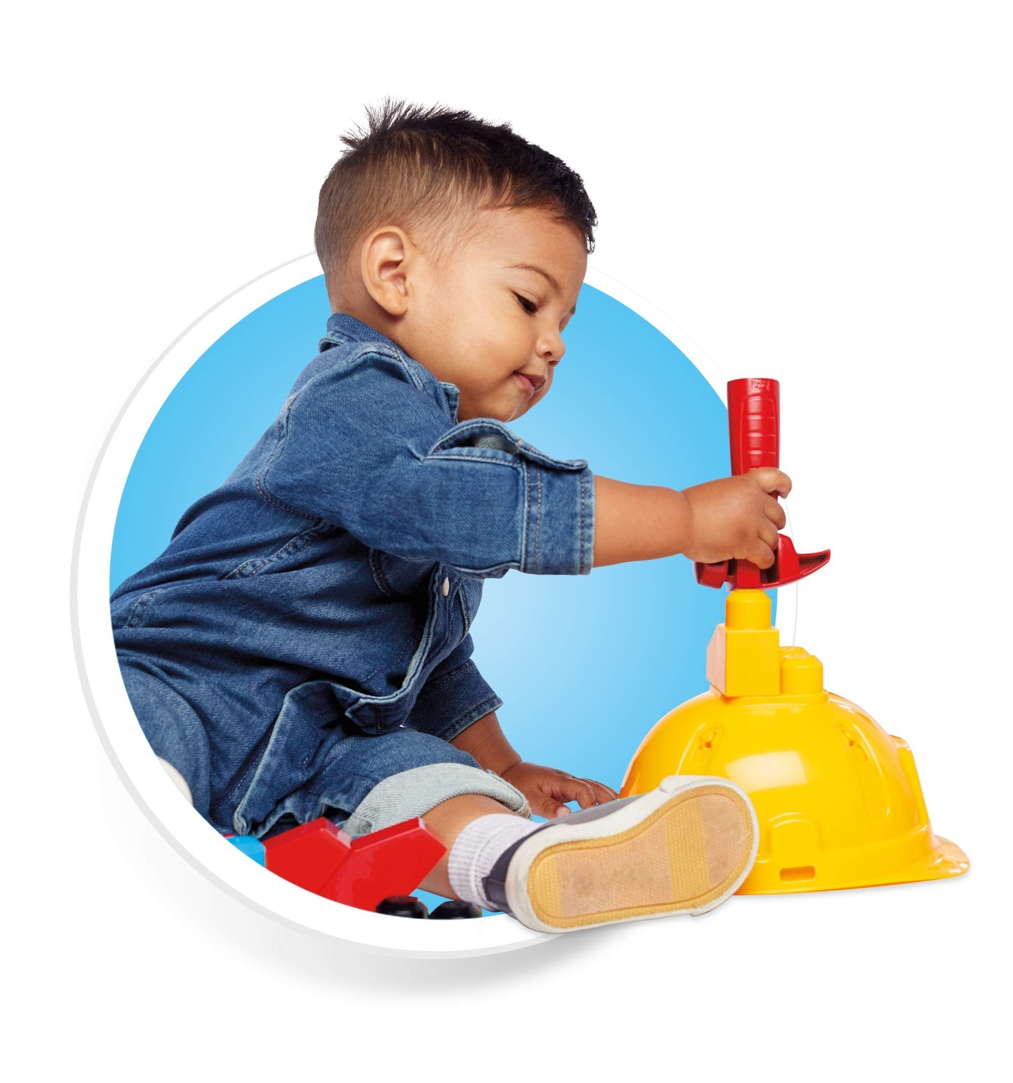 Mega Bloks Lil’ Building Toolkit Preschool Building Set with Hammer