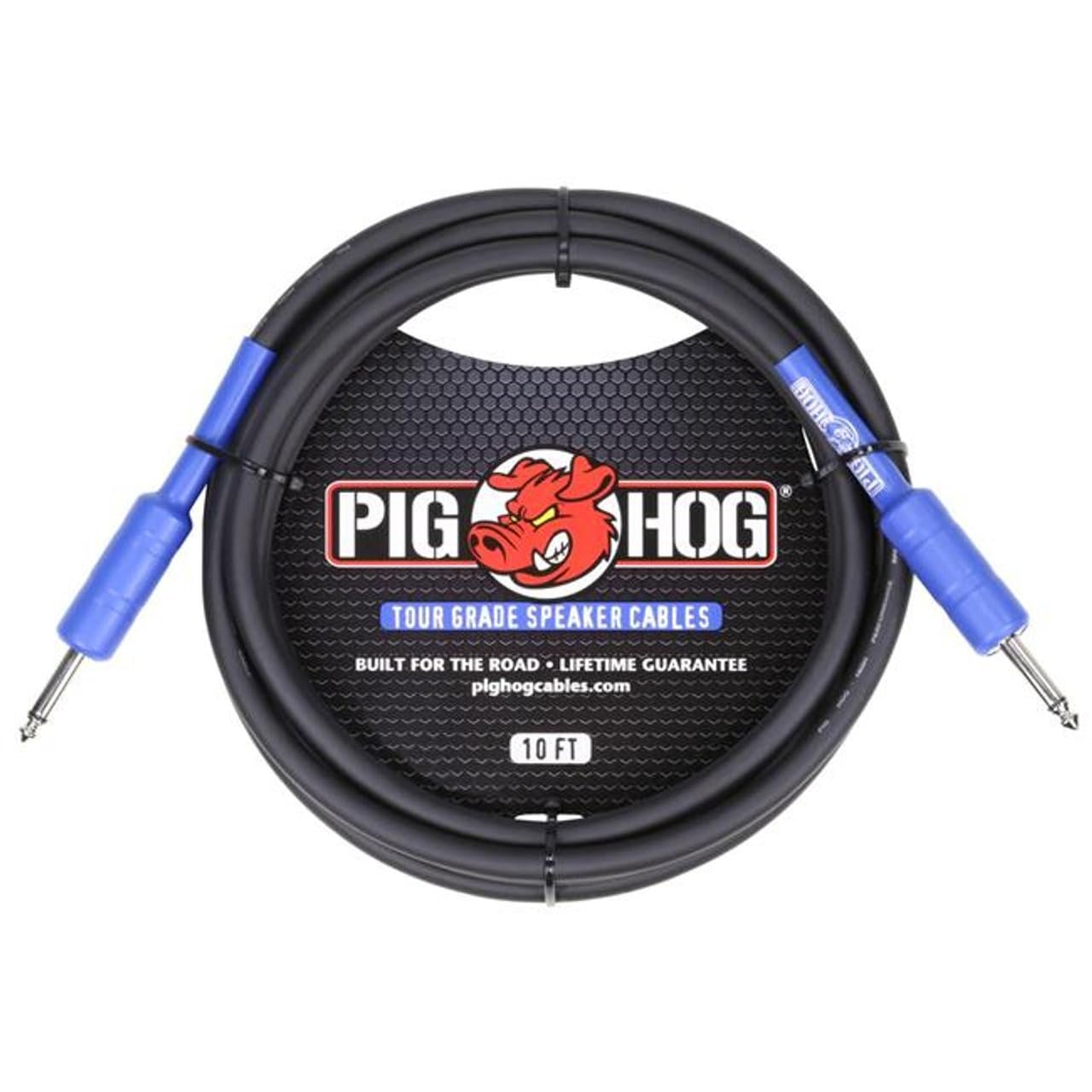 PigHog PHSC10S14 Speaker Cable 10-feet 9.2mm Speakon to 1/4-inch Connectors Heat Shrink Protected 14 Gauge Wire PVC Outer Covering