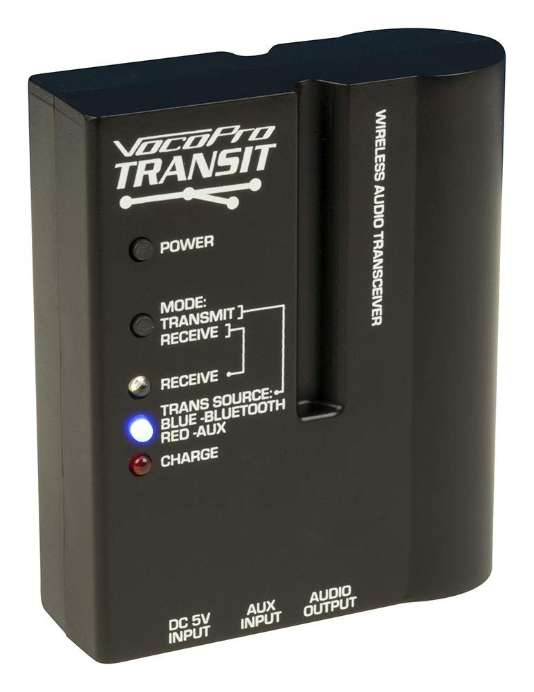 VocoPro Stereo Wireless Transceiver with Bluetooth for Powered Speaker Transit, Black