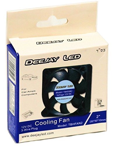 Top Quality Two-in Car Amplifier Or Computer Cooling Fan Ball Bearing 12 Volt-dc Holes To Center At 115 mm Diagonal Frame Edge At 163 Mm DEEJAY LED TBHFAN2