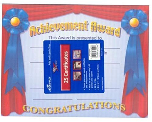 50 Certificates Ampad Computer Paper - Achievement Award