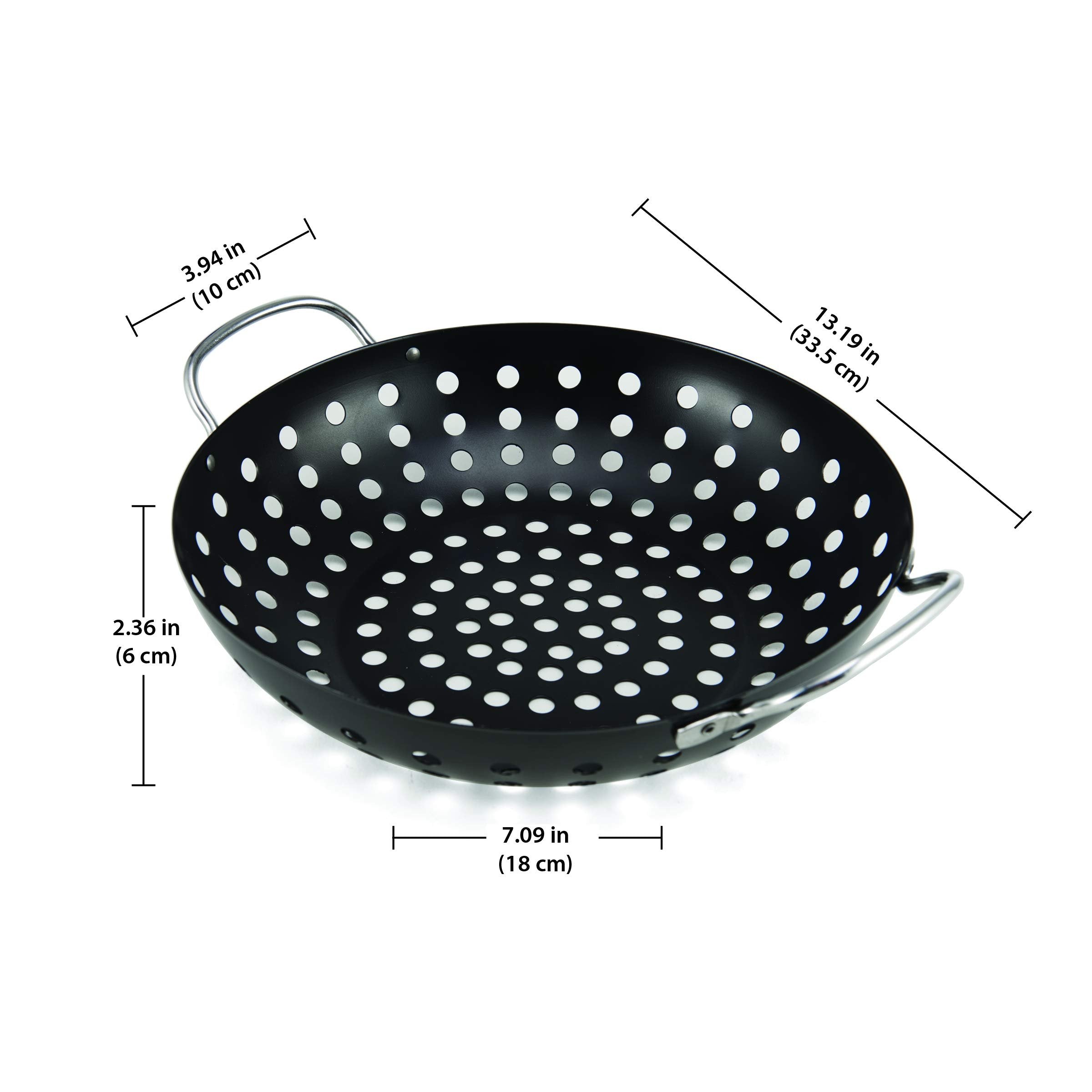 Farberware Barbecue Nonstick Round Wok Topper, 11-Inch, Black