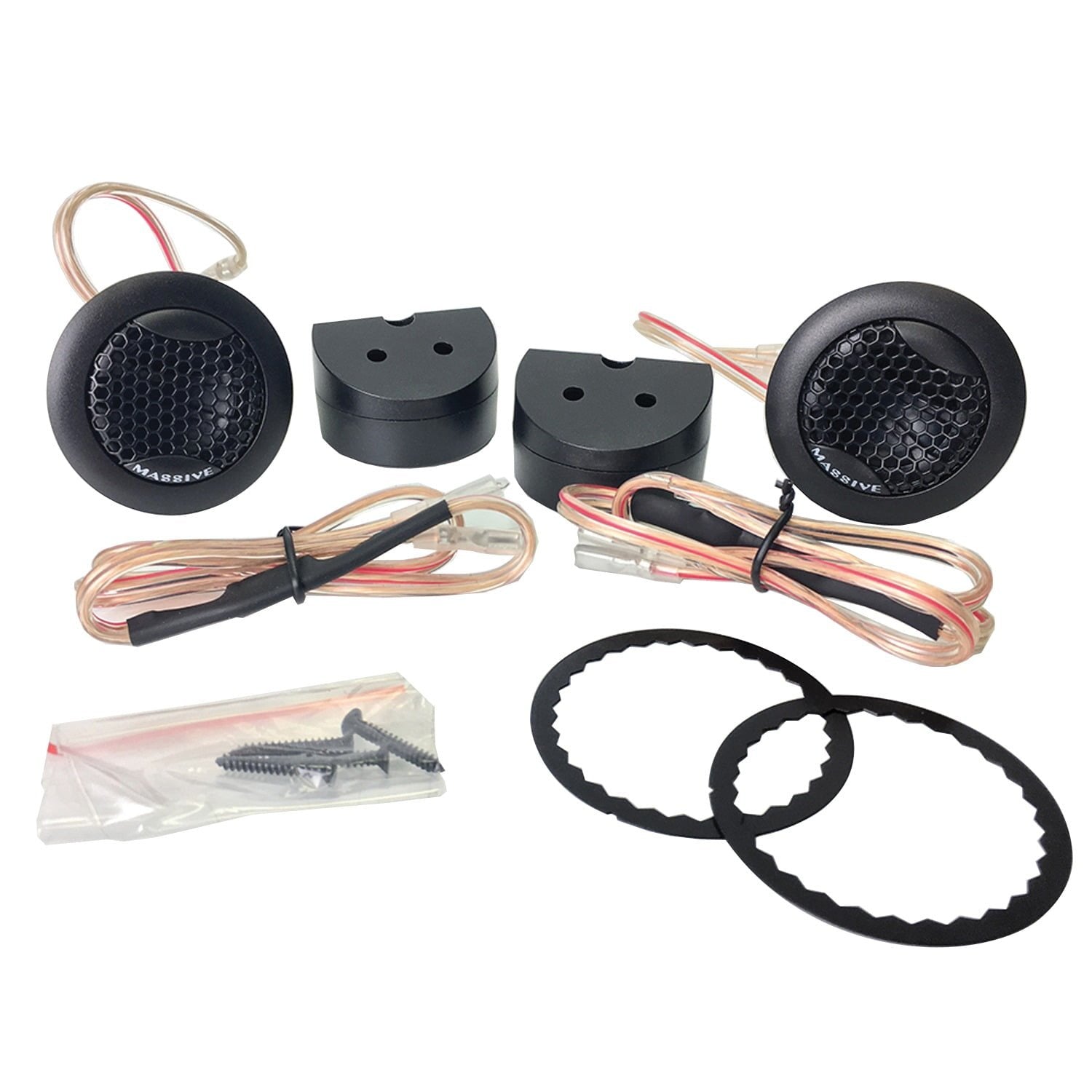 Massive Audio FT1 FT Series 20 Mm 50-Watt-rRMS Multi-Mounting Aluminum Dome Tweeters