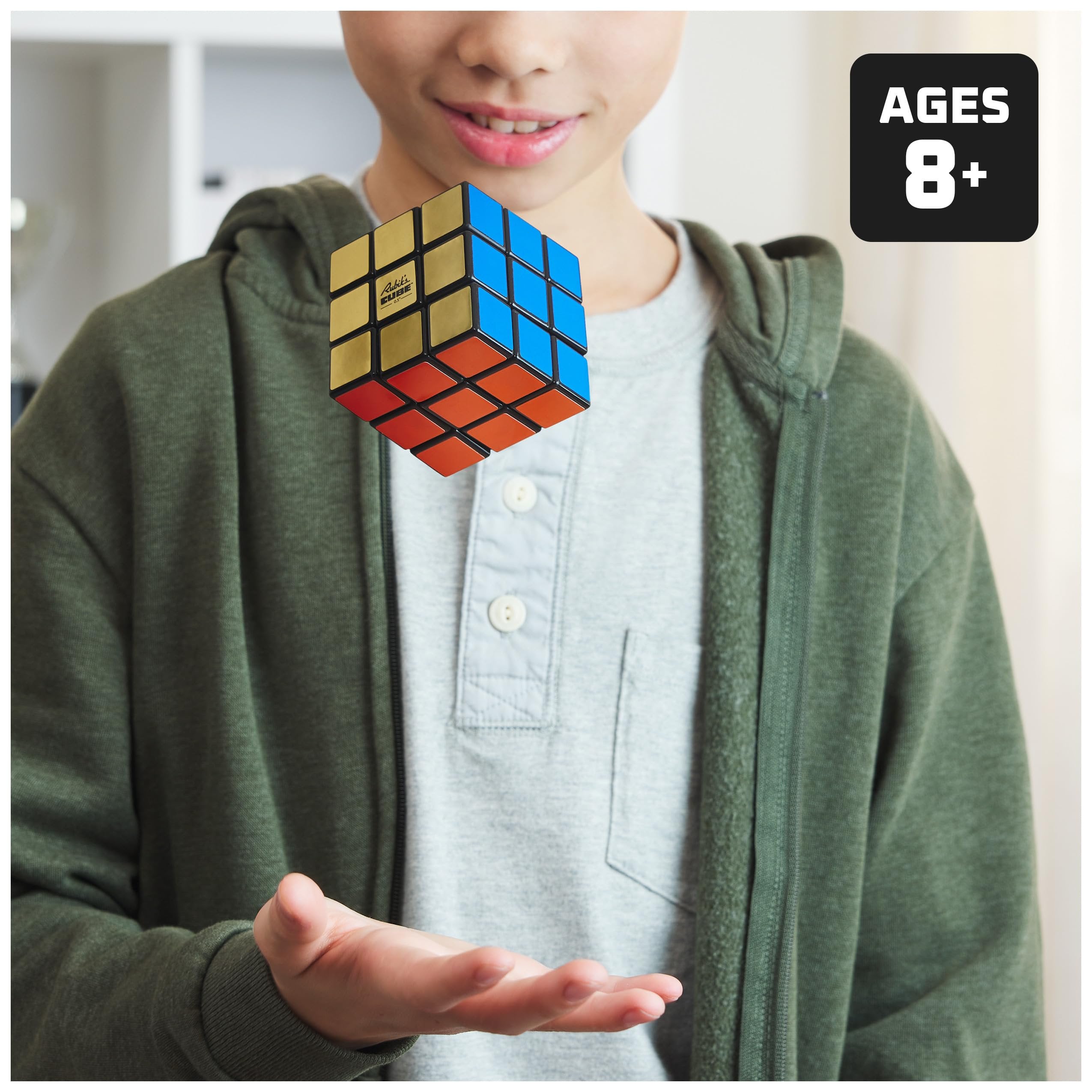 Rubik’s Cube, Special Retro 50th Anniversary Edition, Original 3x3 Cube Collectible & Desk Décor, Problem-Solving Brain Teaser, Fidget Toy, Sensory Puzzle for Adults, Teens, Kids, for Ages 8 & Up