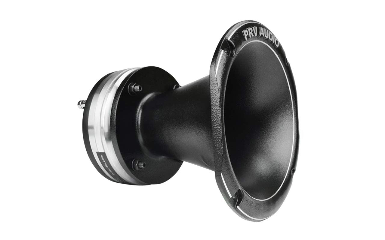 PRV AUDIO Driver Horn WG3220Ph-Nd 220 Watts Program Power, 2 Inch Exit Throat, 8 Ohm, 3 in Voice Coil, 110 Watts RMS, Neodymium Magnet - Pro Audio Phenolic Compression Driver with Aluminum Horn Combo
