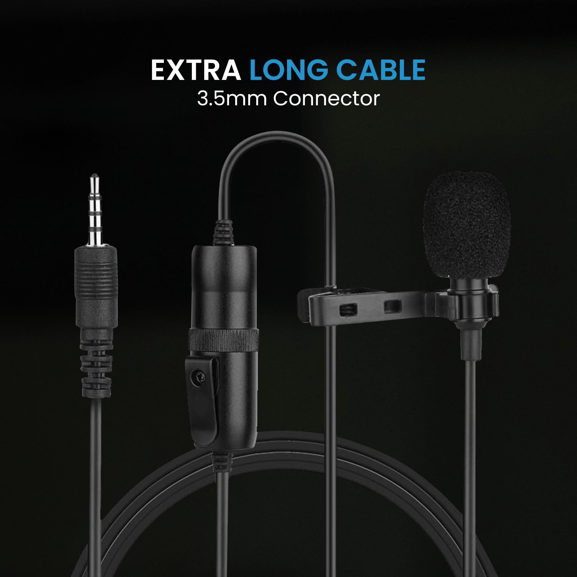 iDance Lavalier Microphone for Cell Phone, Wired Lapel Clip On Small Mic, Wearable Shirt Tiny Lav Microphone for Studio Recording, Content Creation, Omnidirectional Mini Microphone Android