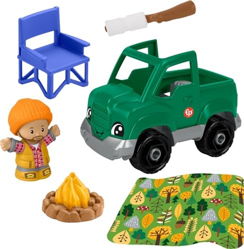 Fisher-Price Little People Toddler Toy Time to Camp 6-Piece Set for Preschool Pretend Play Ages 1+ Years