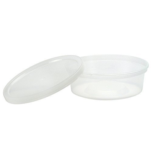 Nicole Home Collection Deli Food Storage Containers with Lids, 8-Ounce, 40-Pack, Leak Proof, Airtight, Microwave & Dishwasher Safe, Stackable, Reusable, And BPA Free