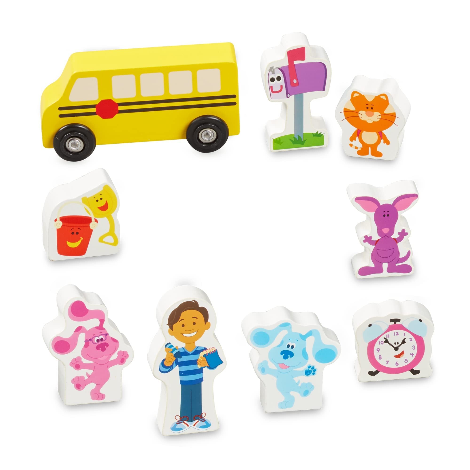 Melissa & Doug Blue's Clues & You! Blue's Neighborhood Activity Rug (44 Inches x 26 Inches Rug, 9 Wooden Play Pieces)