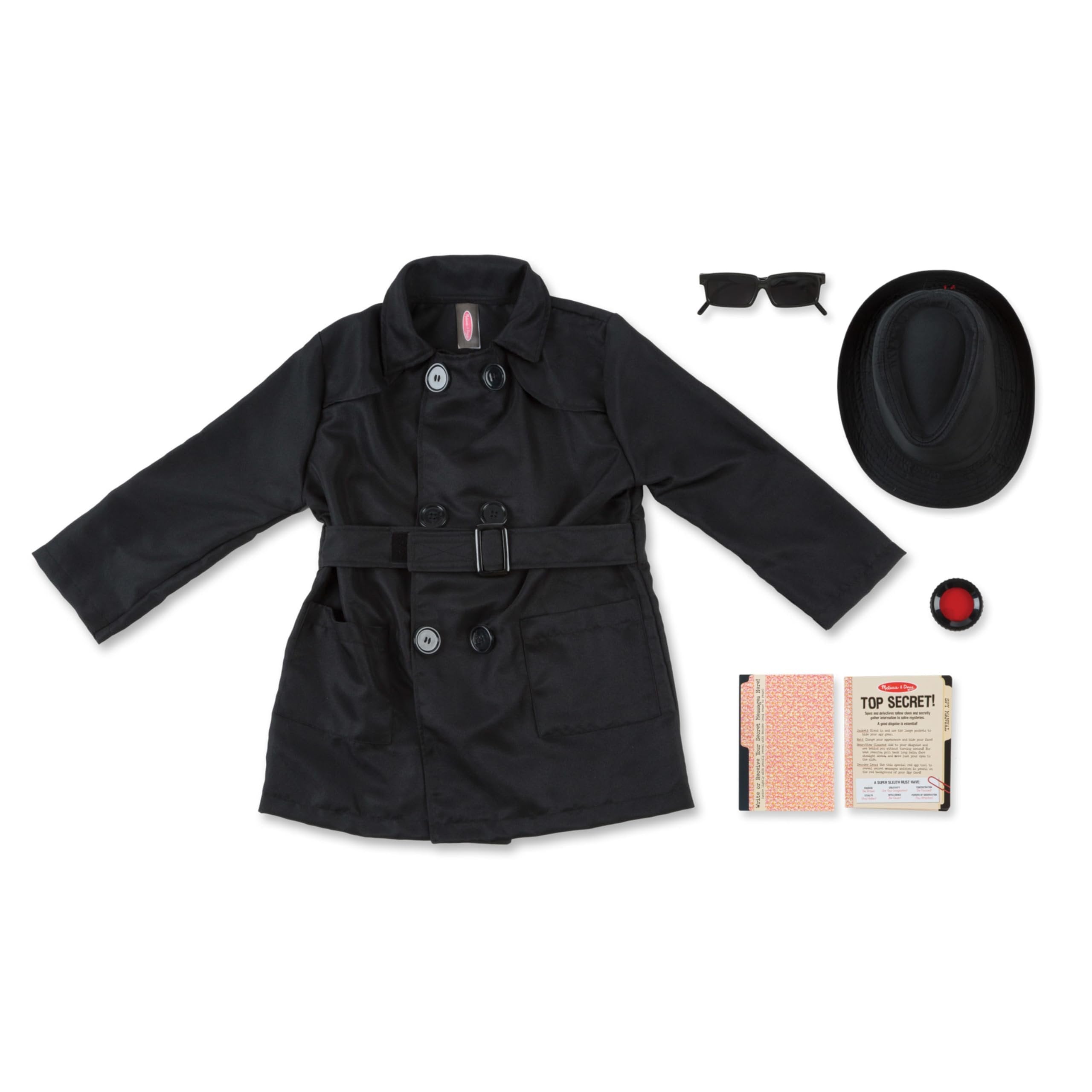 Melissa & Doug Spy Role Play Costume Set , Black