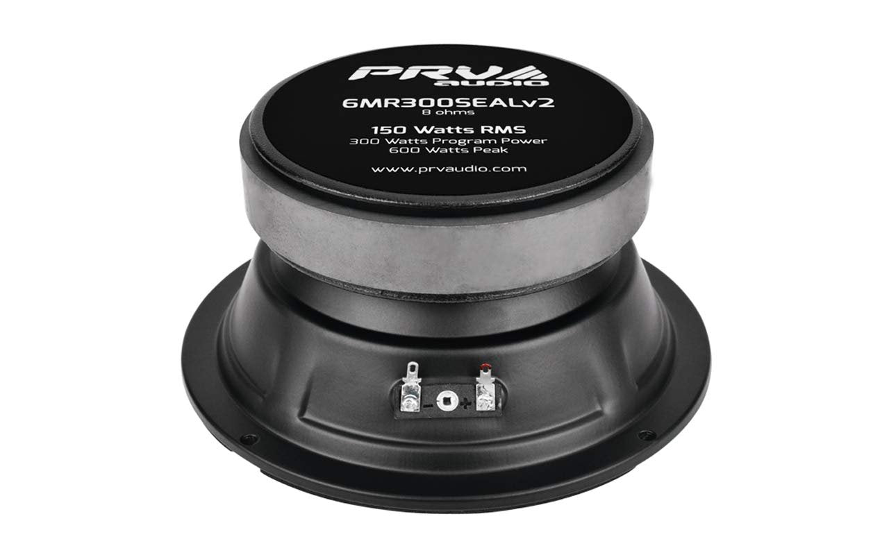 PRV AUDIO 6.5 Inch Midrange Sealed Basket Speaker 6MR300SEAL v2, 300 Watts 8 Ohm - HiFi Enclosures in Home Or Pro Audio (Single)
