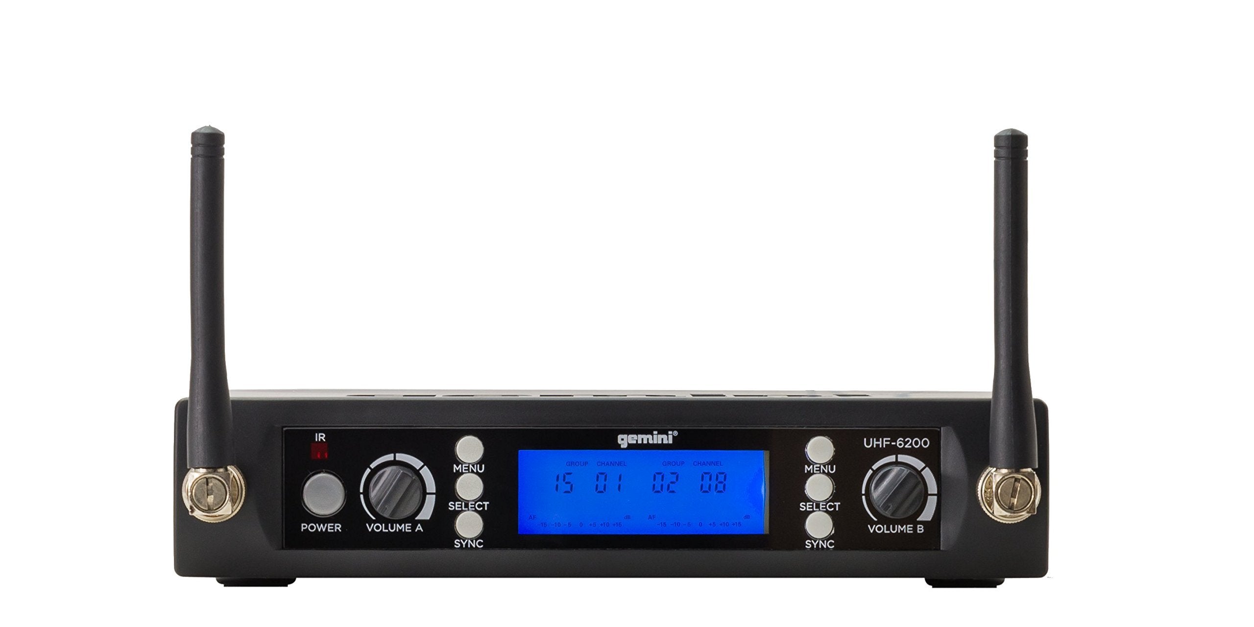 Gemini Sound UHF-6200HL Wireless Mic System – UHF Receiver with 256 Selectable Frequencies, Dual Headset & Lavalier Mics, 240ft Range, LCD Display, Noise-Free Audio for Performers & Instructors