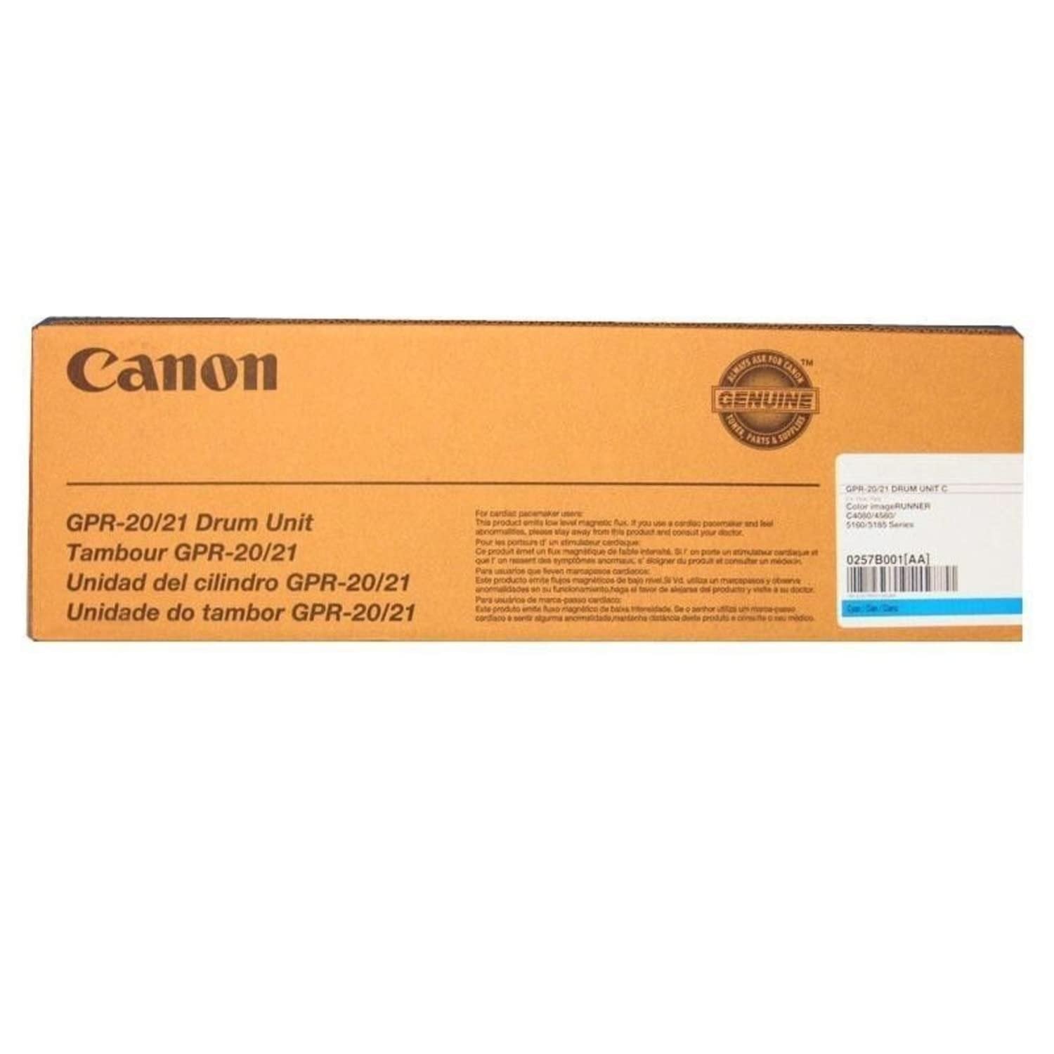 0257B001AA Cyan 78,000 Pages Drum for imageRUNNER C5180, C4080 and C4580 Printers