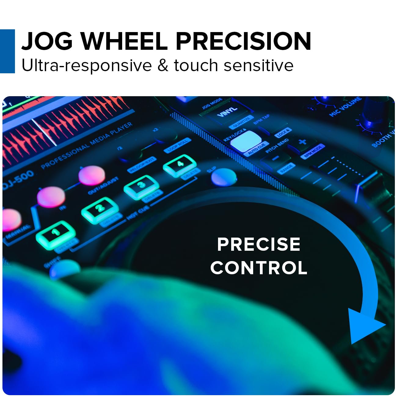 Gemini Sound MDJ-500 - Professional DJ Media Player, Compact Design with Full-Featured Performance, Compatible with Virtual DJ, Perfect for Beginners