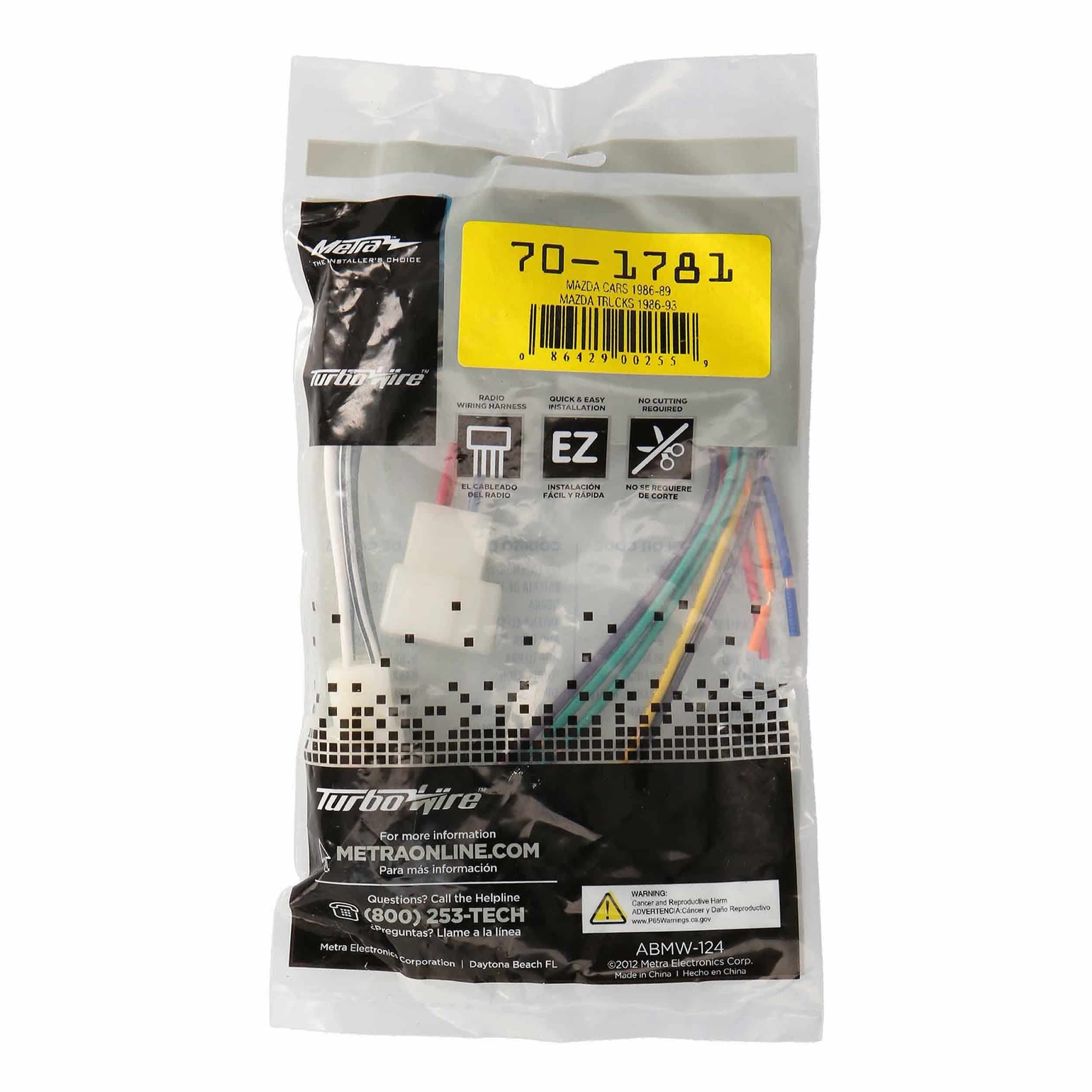 Metra 70-1781 Wiring Harness for 1982-89 Ford/Impala/Mazda Vehicle