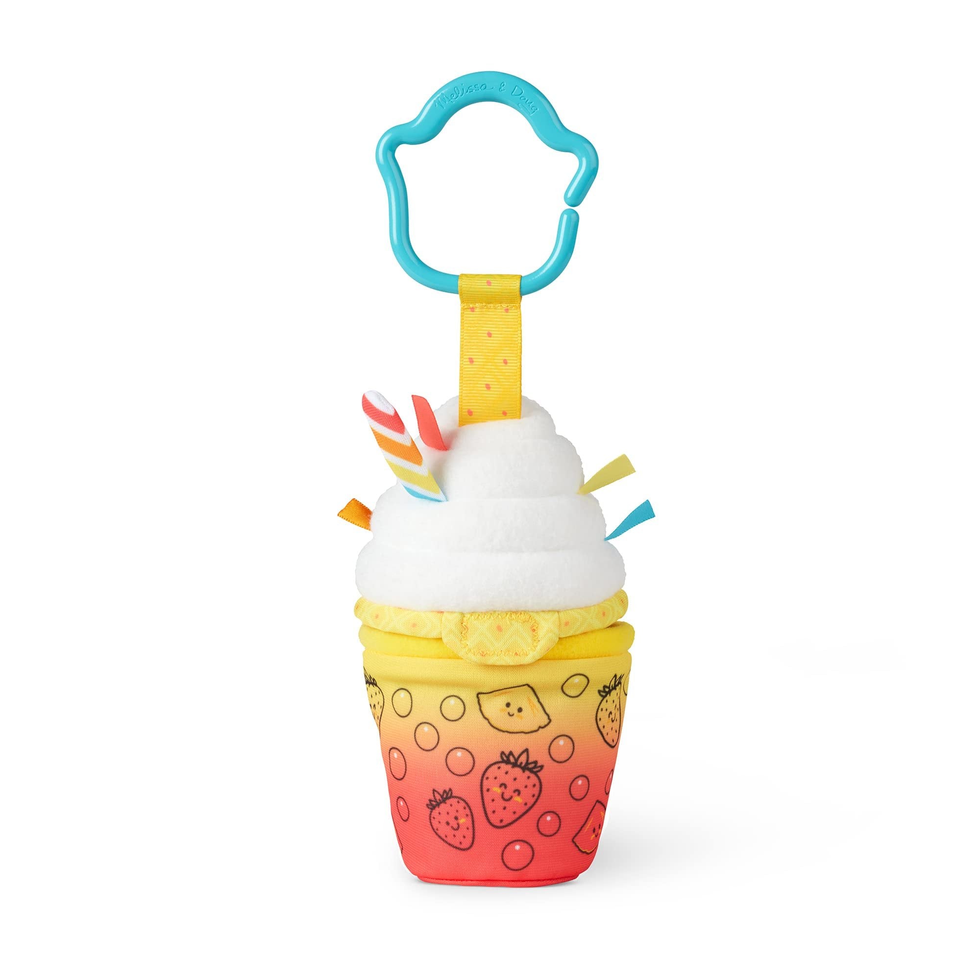 Melissa & Doug Multi-Sensory Bubble Tea Take-Along Clip-On Infant Toy | Sensory Toy for Infants | Developmental Toy for Toddlers | 0+ | Gift for Baby Boys or Baby Girls