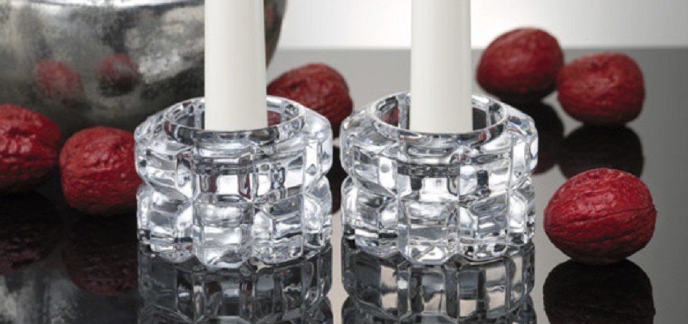 Godinger Diamante Crystal Candle Votive Holder, 2-Piece (14856)