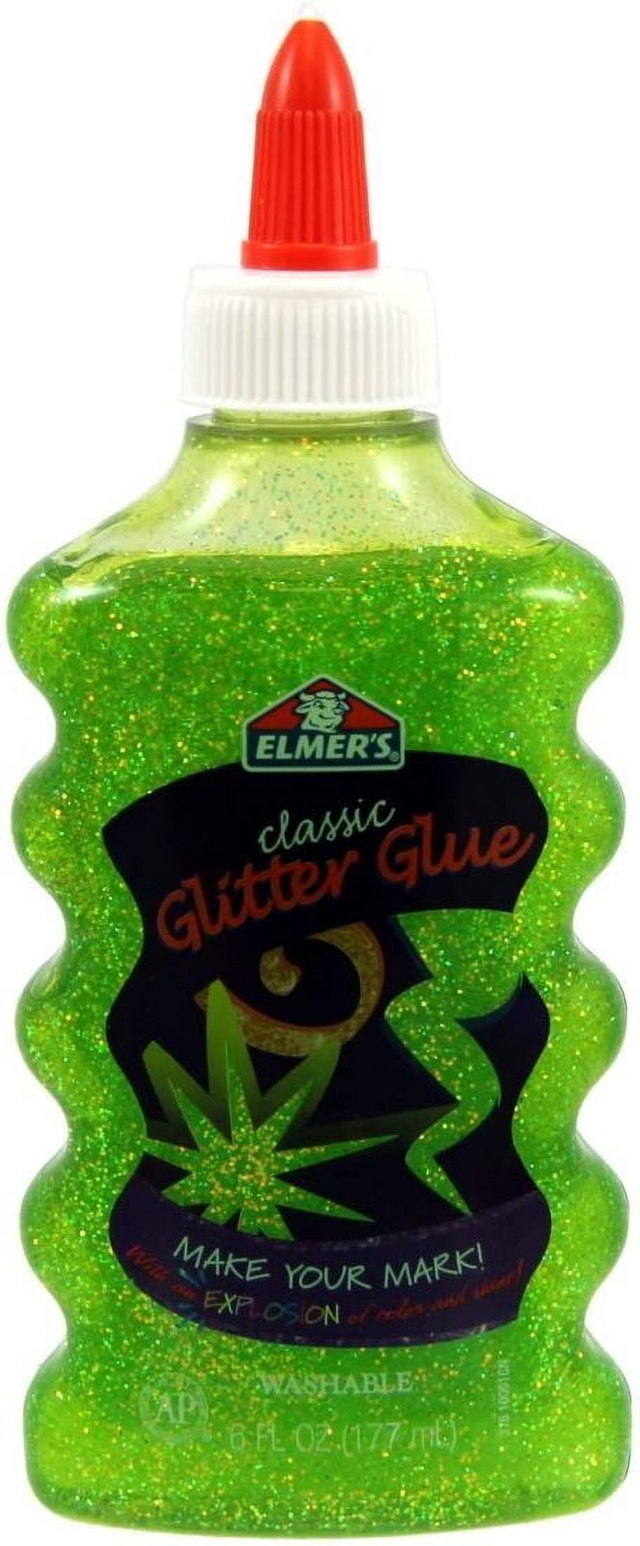 Elmer's Classic Washable School Glue, 3 Case Pack, 6 Ounce Each, Glittering Green