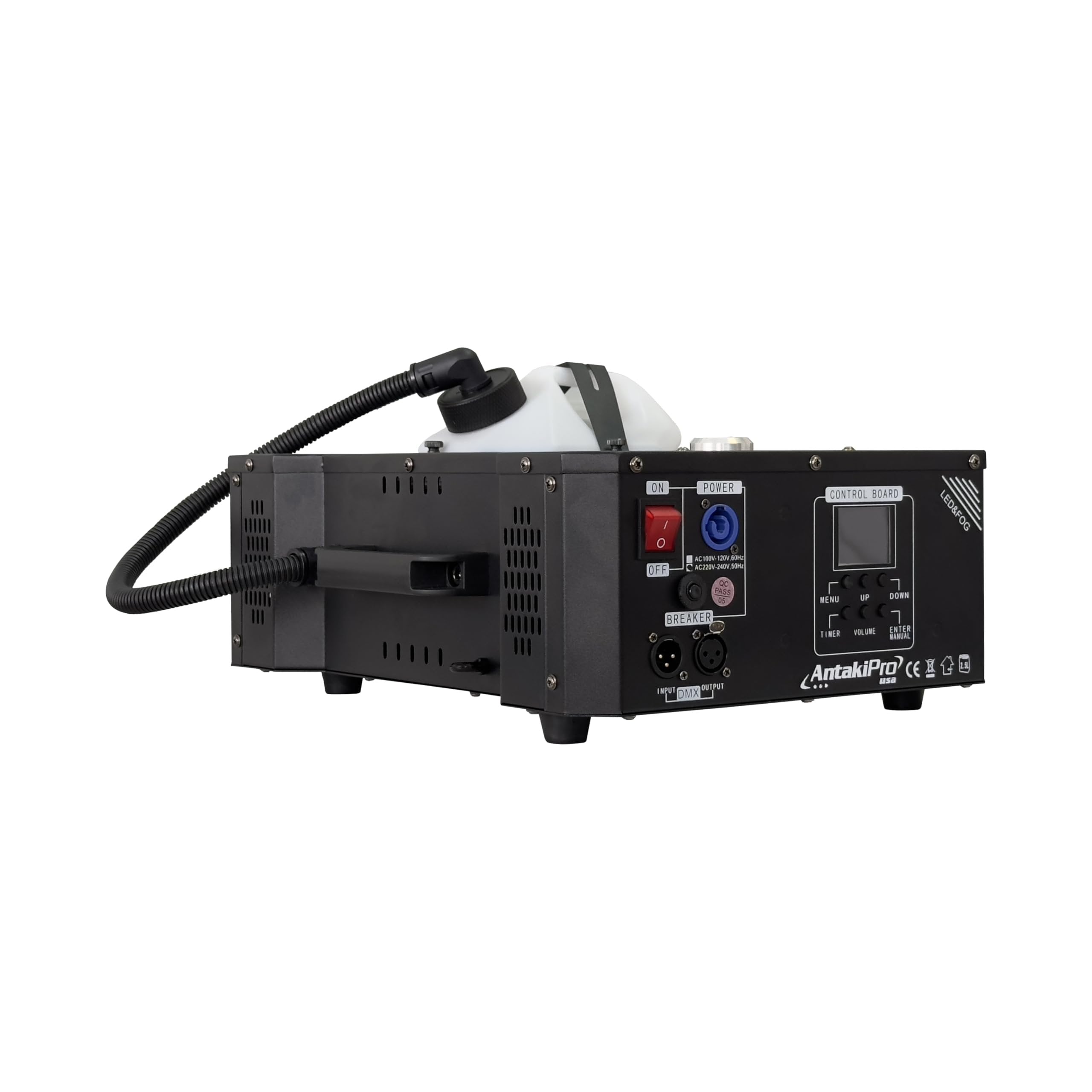 ANTAKIPRO AP-FOG1800 PRO Fog Machine with RGB LED Lighting Integration Immersive Stage Effects Concert Theatrical Production Strong Fog Output Multiple Control