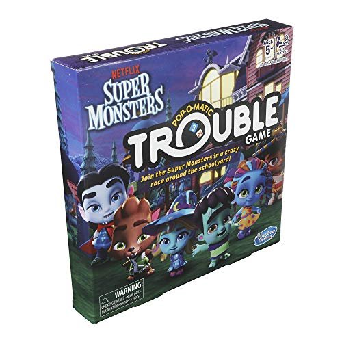 Hasbro Games Trouble: Netflix Super Monsters Edition Board Game for Kids Ages 5+