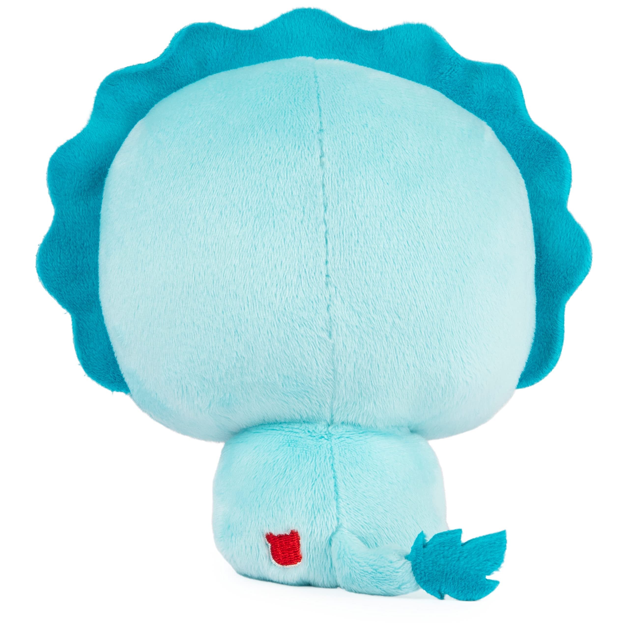 GUND Drops, Roger Roars, Expressive Premium Stuffed Animal Soft Plush Pet, Blue Lion, 6”