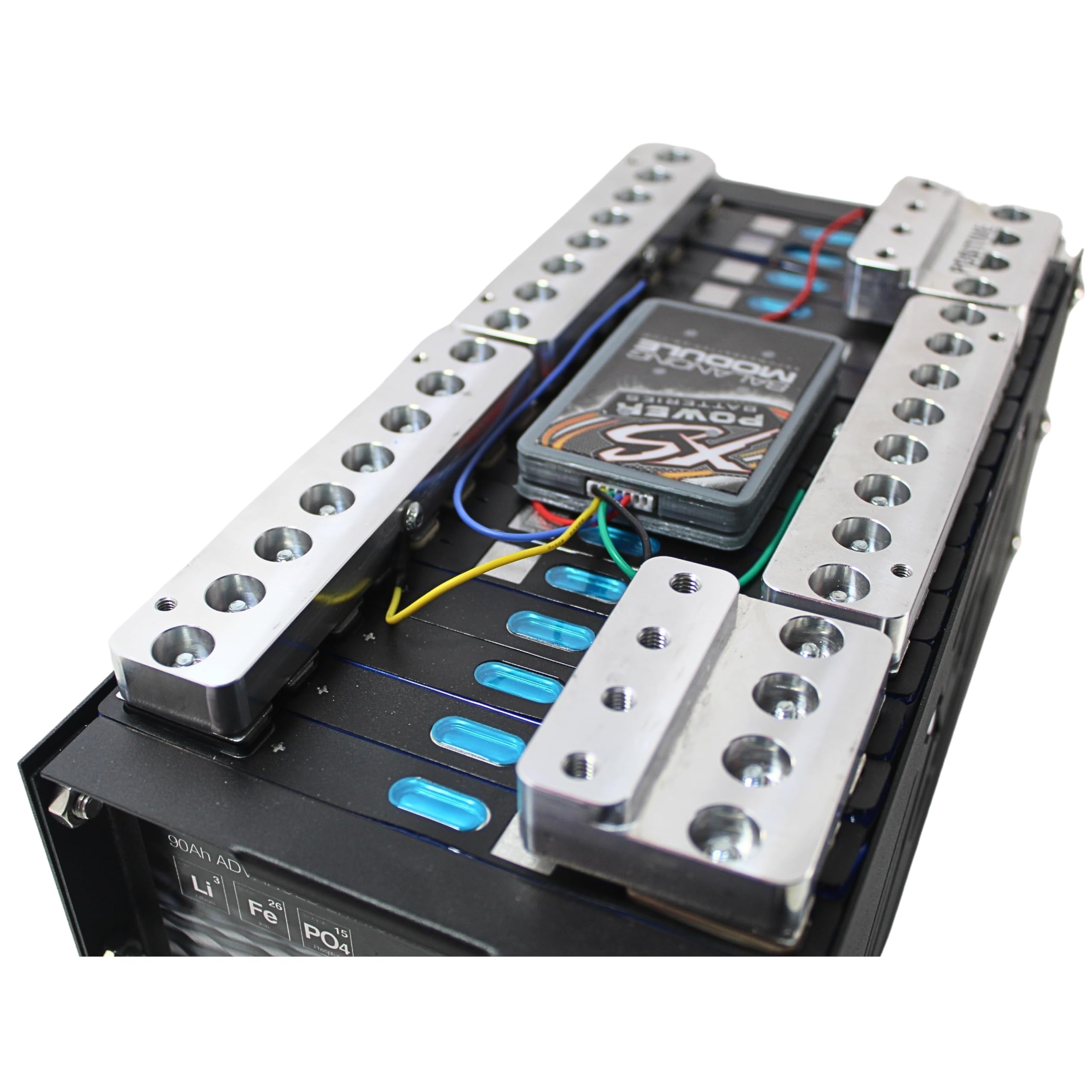 XS Power XMAX90-DIY 8300 Amp High-Performance 12V Lithium Battery for In-Car Audio Competition - 12 Volt 90Ah 20,000W LFP Powercell for Audio Systems - 25 lbs, Maintenance Free, Sealed Design