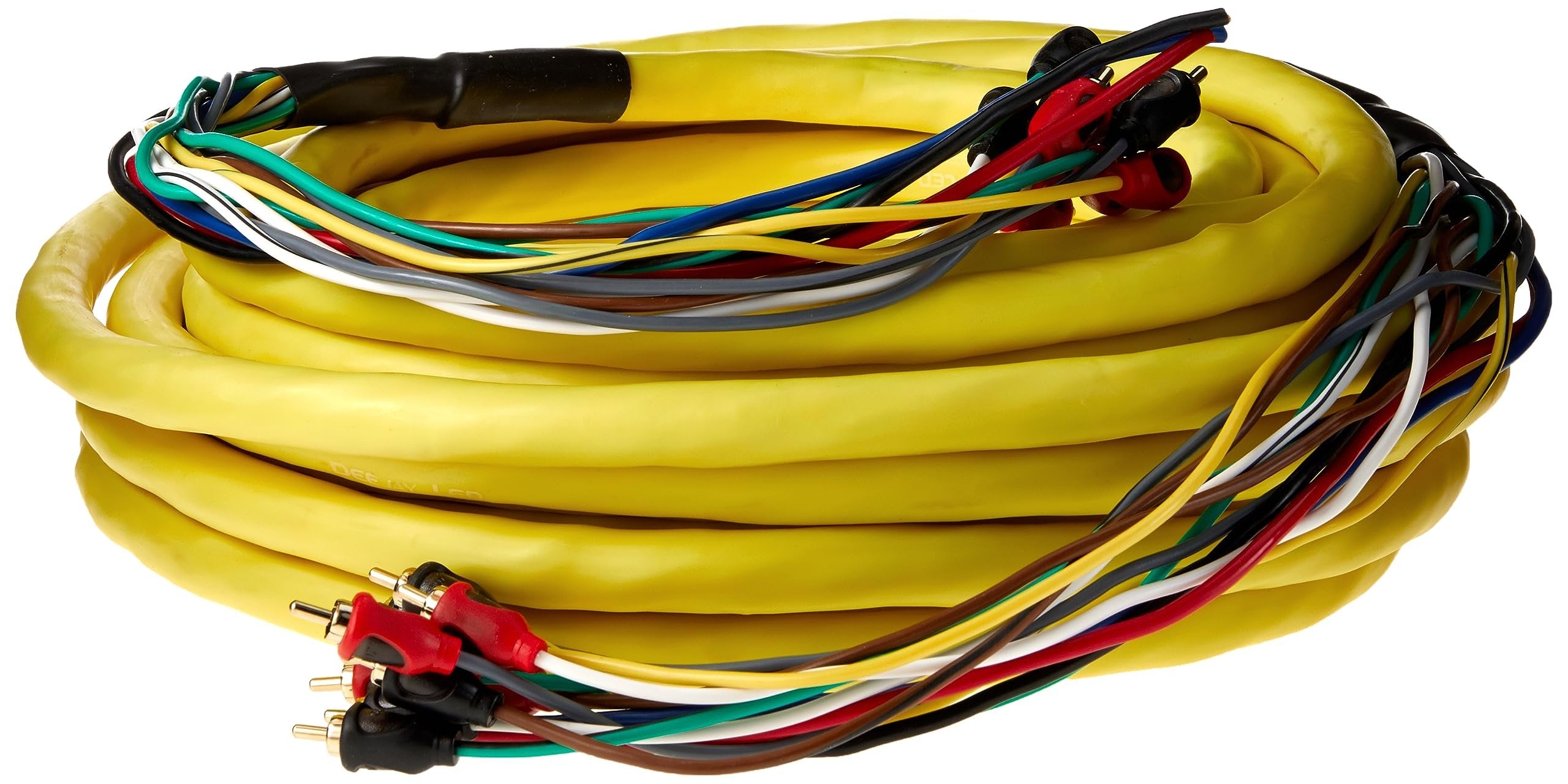 DEEJAY LED TBHMED36YELLOW DEEJAYLED Yellow 36FT 10RCA 3 Power Copp