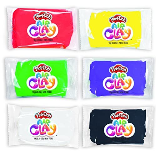 Play-Doh Air Clay Creature Creations with 6 Colors and 3 Accessories for Girls and Boys 4 Years Old and Up