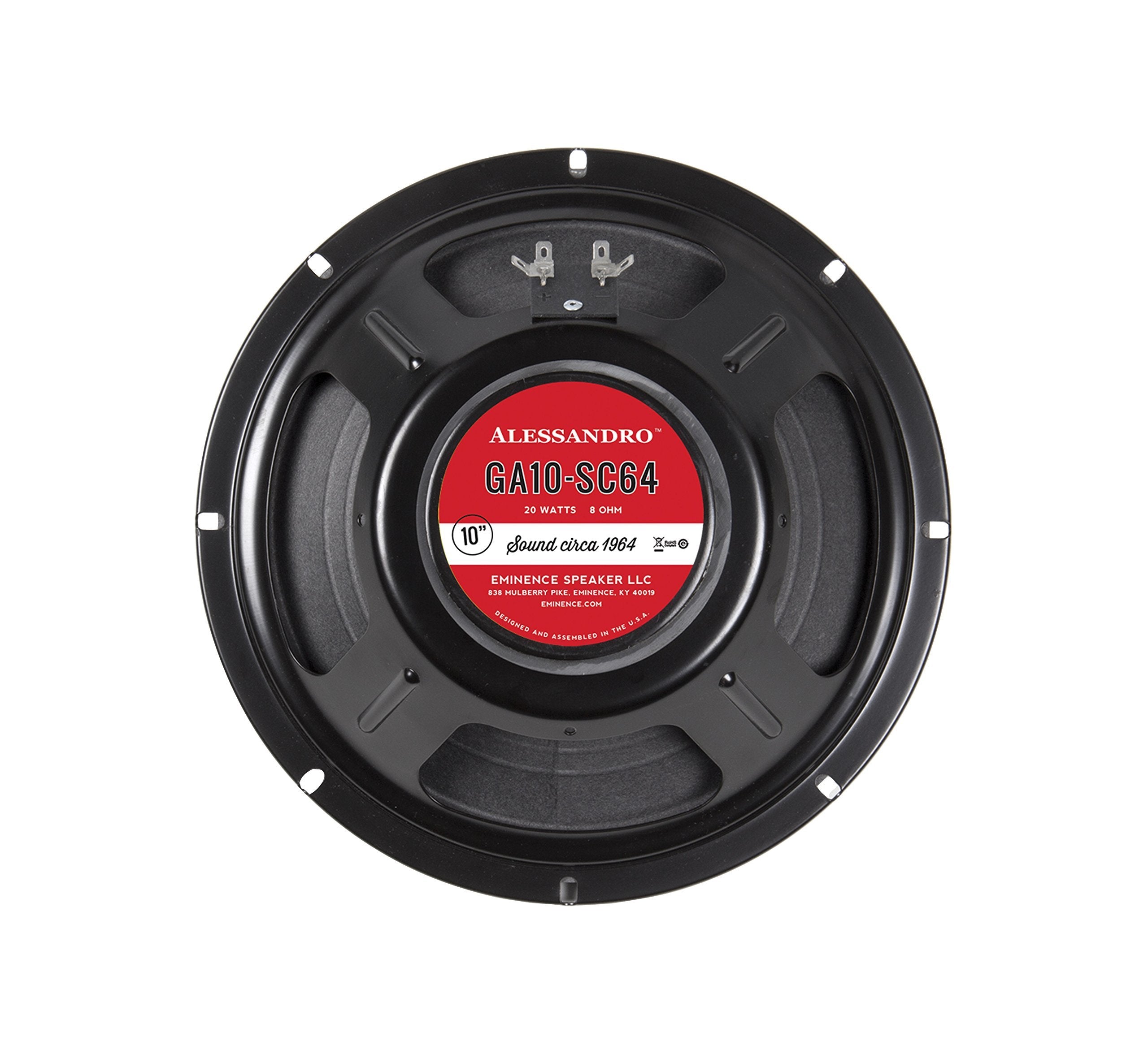 Eminence Signature Series GA10-SC64 10" George Alessandro Guitar Speaker, 20 Watts at 8 Ohms