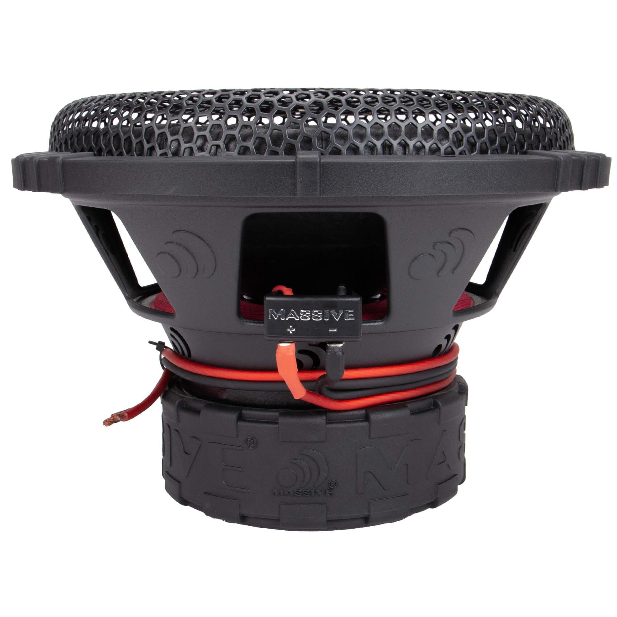 Massive Audio GTR124 | 10" 1000 Watts RMS / 1500w MAX Dual 4 Ohm Subwoofer with Grill