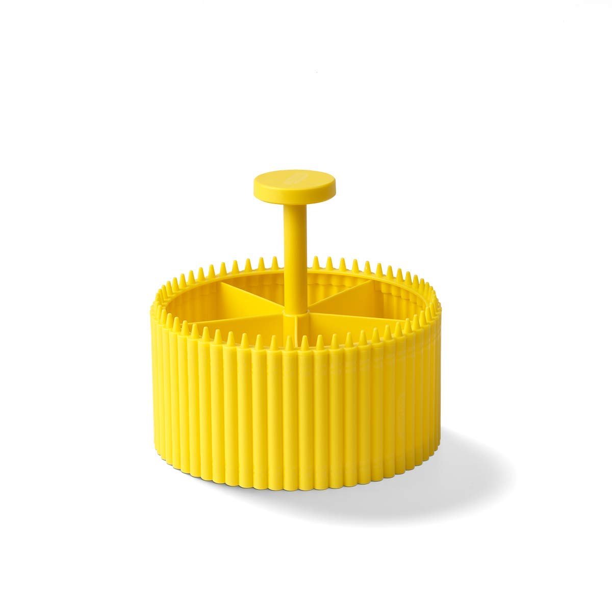 Crayola Round Storage Organizer - Creative Kids Desk Organizer With 5 Sections For Storing Pens, Pencils, Crayons And Other School/Office Supplies, Dandelion, Kids 3+ Years