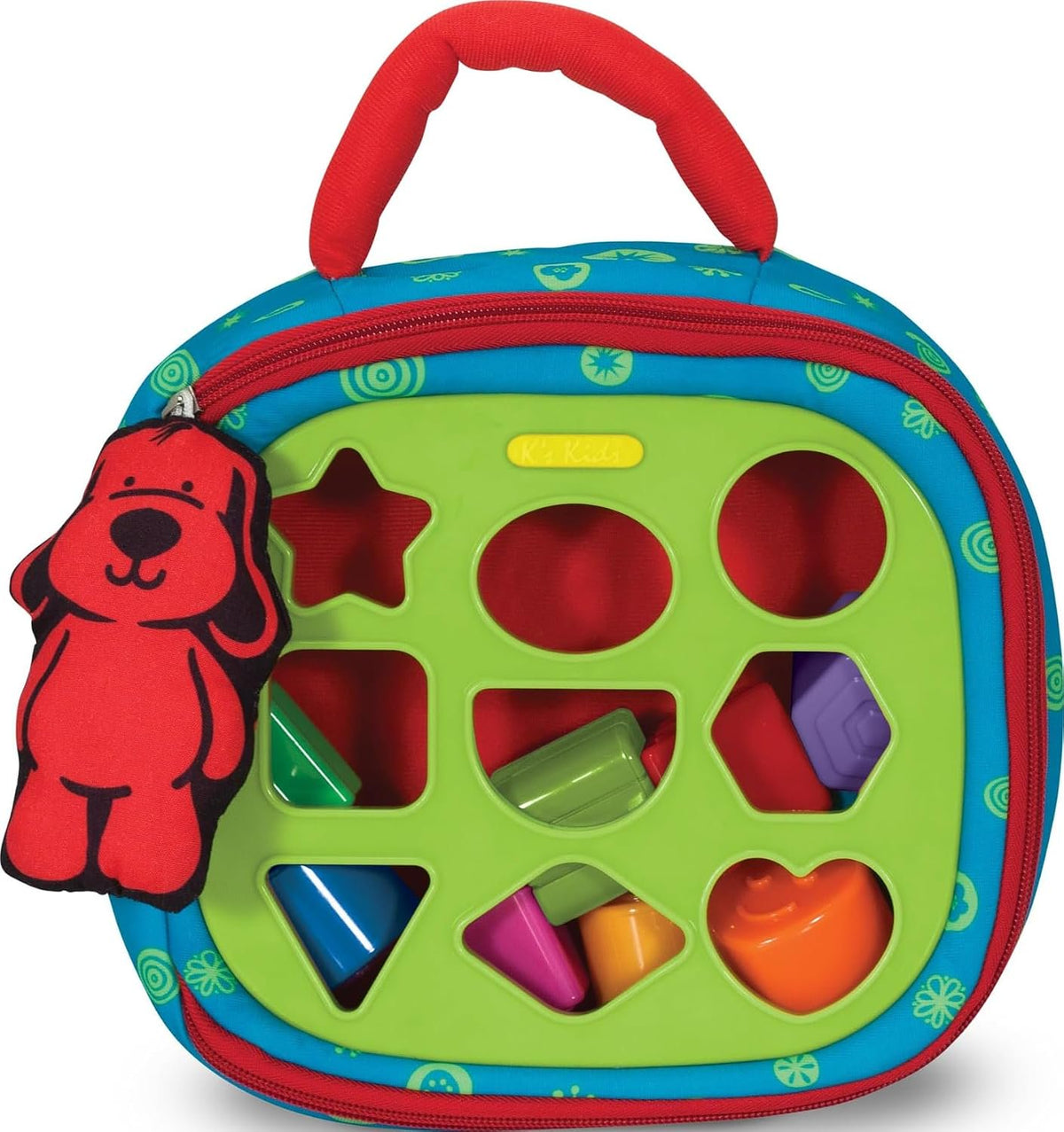 Melissa & Doug K’s Kids Take-Along Shape Sorter, 9 Textured Building Blocks & Soft Sensory Activity Bag, Montessori-Inspired Baby Toys for Toddlers, Preschool Learning Toys for Babies 9 Mo. & Up