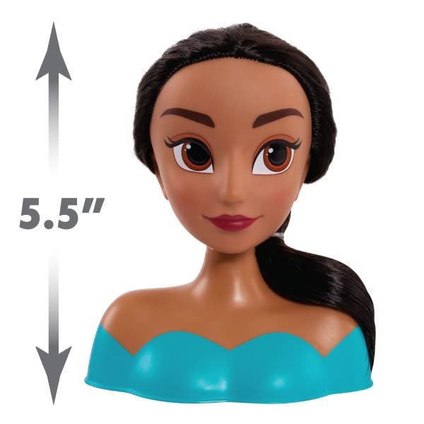 Just Play 2pc Aladdin Girls Mini Styling Head Jasmine Pretend Play Dress Up Set