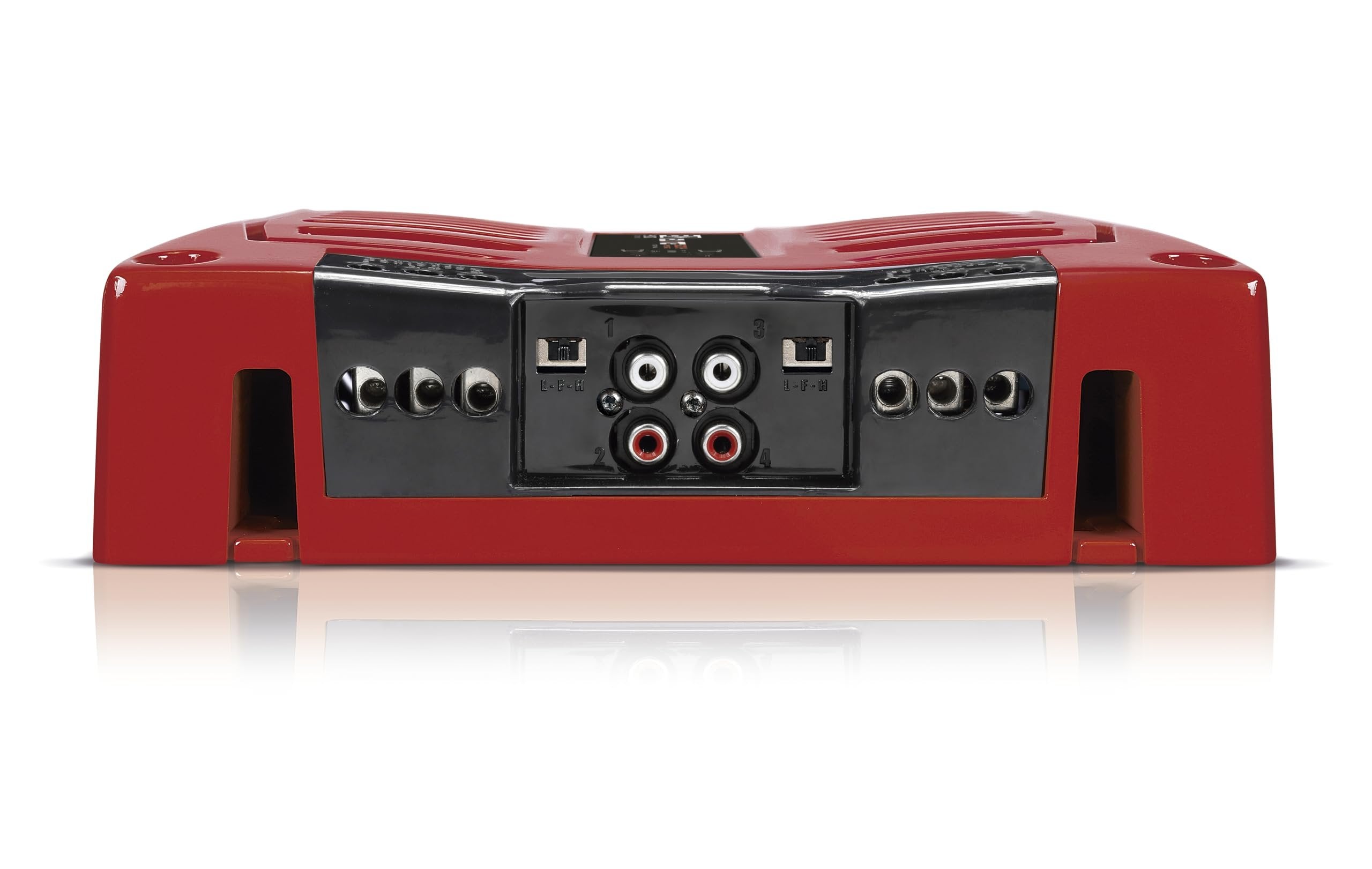 4-Ch. Vehicle Audio Bass Amplifier - 500 Watts High-Powered Mono Bass Amplifier w/Subsonic Filter & Low Pass Filter Stable at 1 ohm, LED Indicators, Sound Specialization, Red - BANDA 2000.41OHMRED