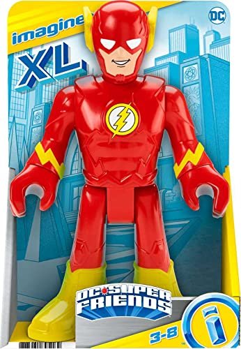 Fisher-Price Imaginext DC Super Friends Preschool Toys The Flash XL 10-Inch Poseable Figure for Pretend Play Ages 3+ Years