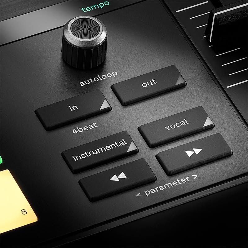 Hercules DJ Control Inpulse T7 2-Channel Beatmatch Guide Comfortable DJ Controller for Serato and Djuced with Braided USB Cable