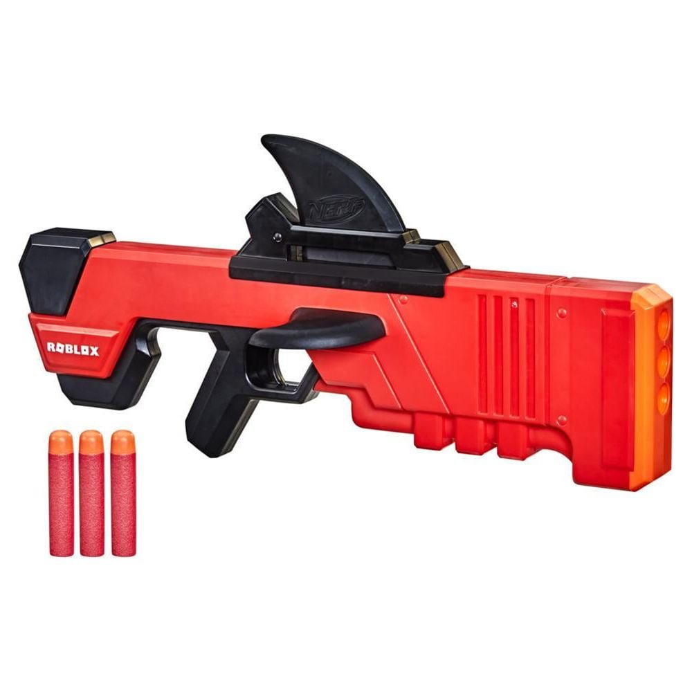 Nerf Roblox MM2 Shark Seeker Dart Blaster with 3 Mega Darts Kids Toys for Outdoor Summer Games Ages 8 and Up